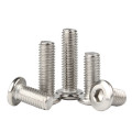 304 Stainless Steel M4 M5 M6 M8 Flat Head Chamfered Hex Socket Machine Screws for Assemble Furniture